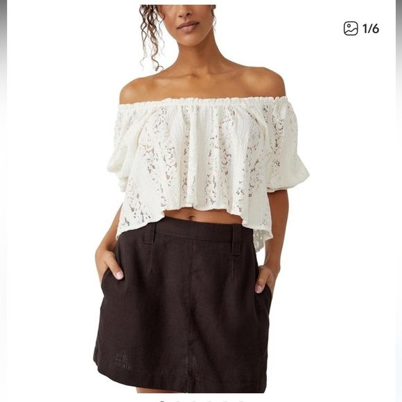 Free People Tops - Free People Stacey Lace Off-Shoulder Blouse
